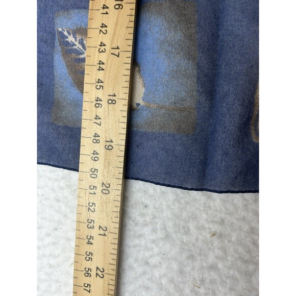 Unbranded Sheer Square Neck Scarf Blue - Picture 3 of 4